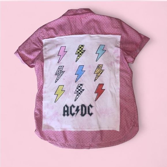 Tommy Hilfiger | Tops | Upcycled Tommy Hilfiger Acdc Top Small | Poshmark